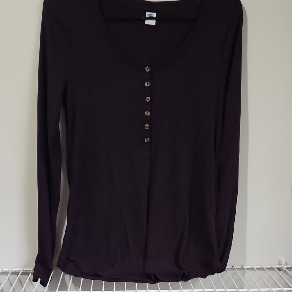 Old Navy Maroon Long Sleeve Top